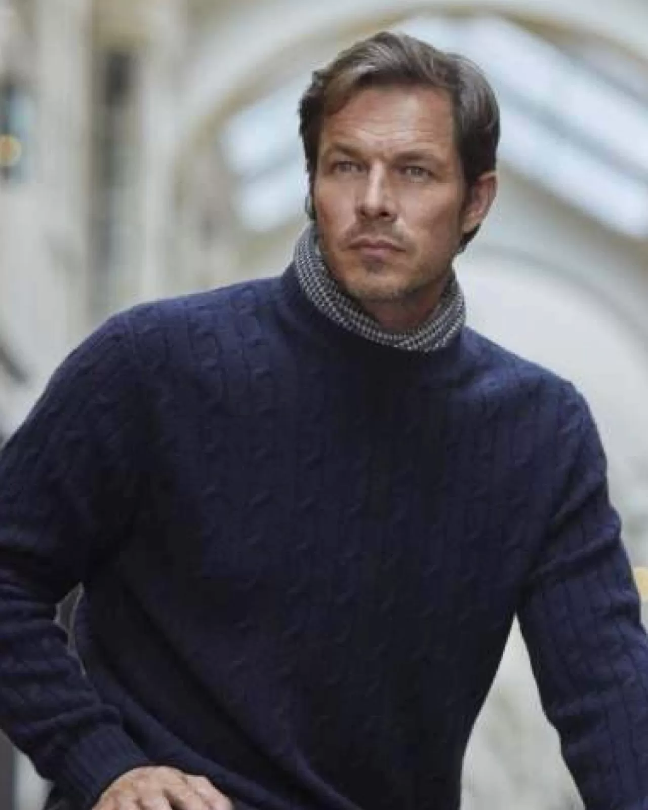 Men N.Peal Round Necks | 007 Cable Crew Neck Cashmere Jumper