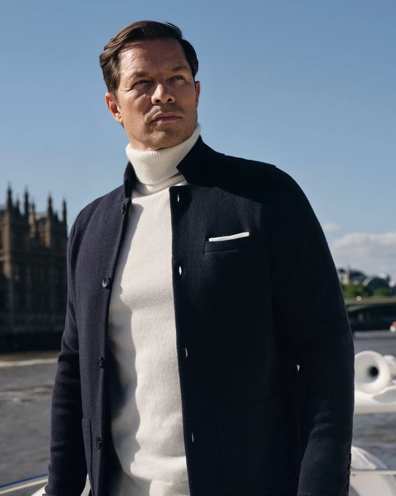 Men N.Peal Roll Necks | 007 Classic Polo Neck Cashmere Jumper