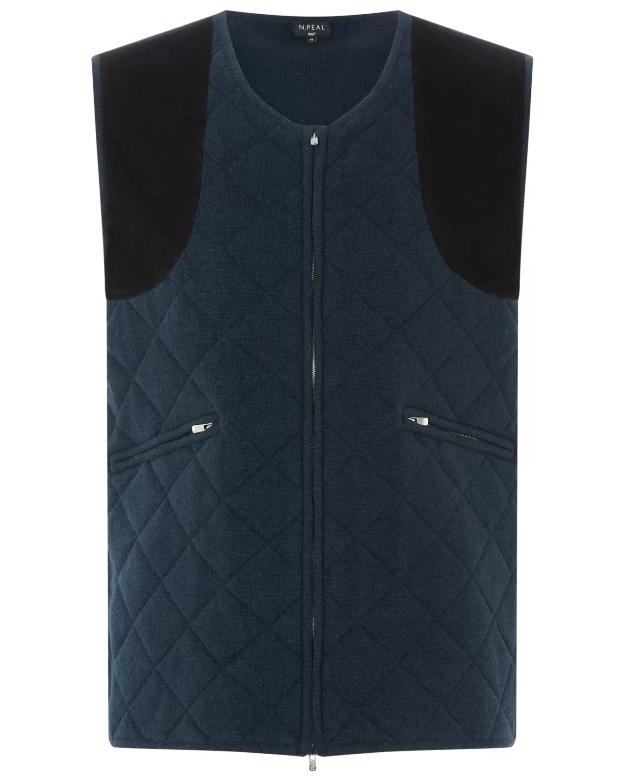 Men N.Peal Half & Full Zip Knitwear | 007 Diamond Padded Cashmere Waistcoat