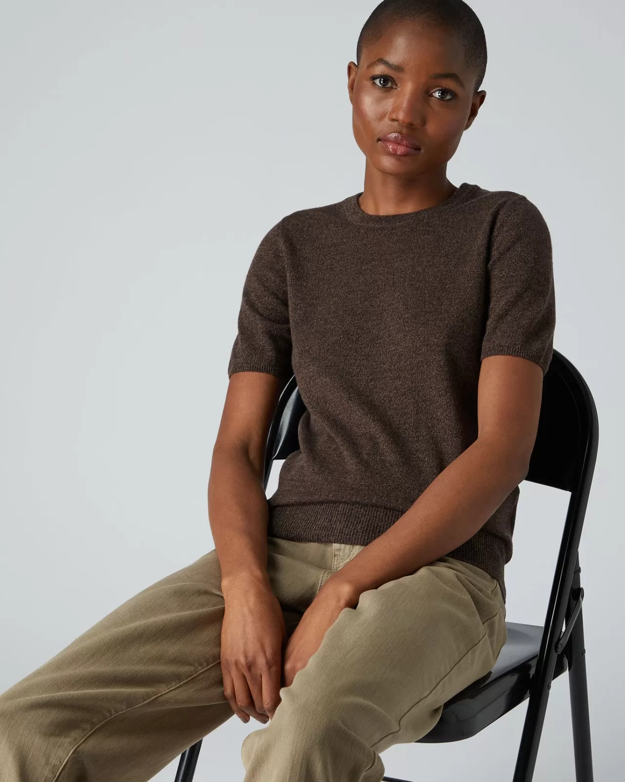 Women N.Peal Tops & T-Shirts | 007 Round Neck Cashmere T Shirt