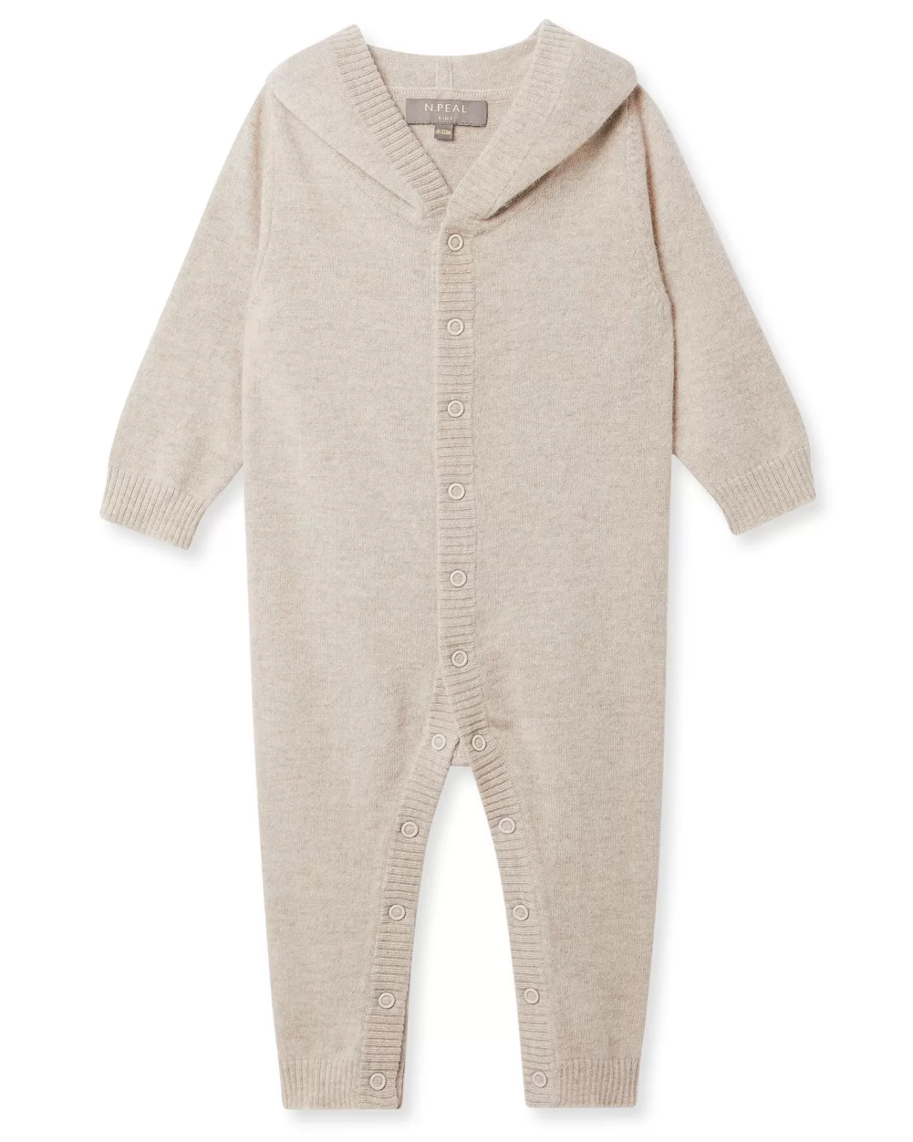 Children N.Peal Baby | Bear Cashmere Sleepsuit