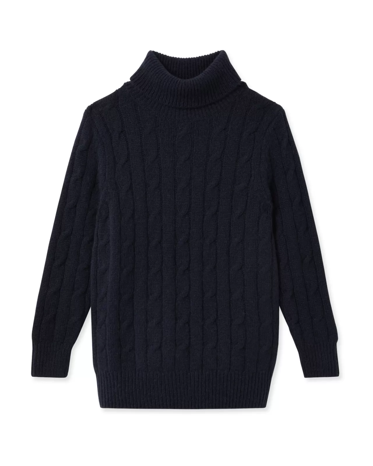 Children N.Peal Boys | Boys Cable Roll Neck Cashmere Jumper