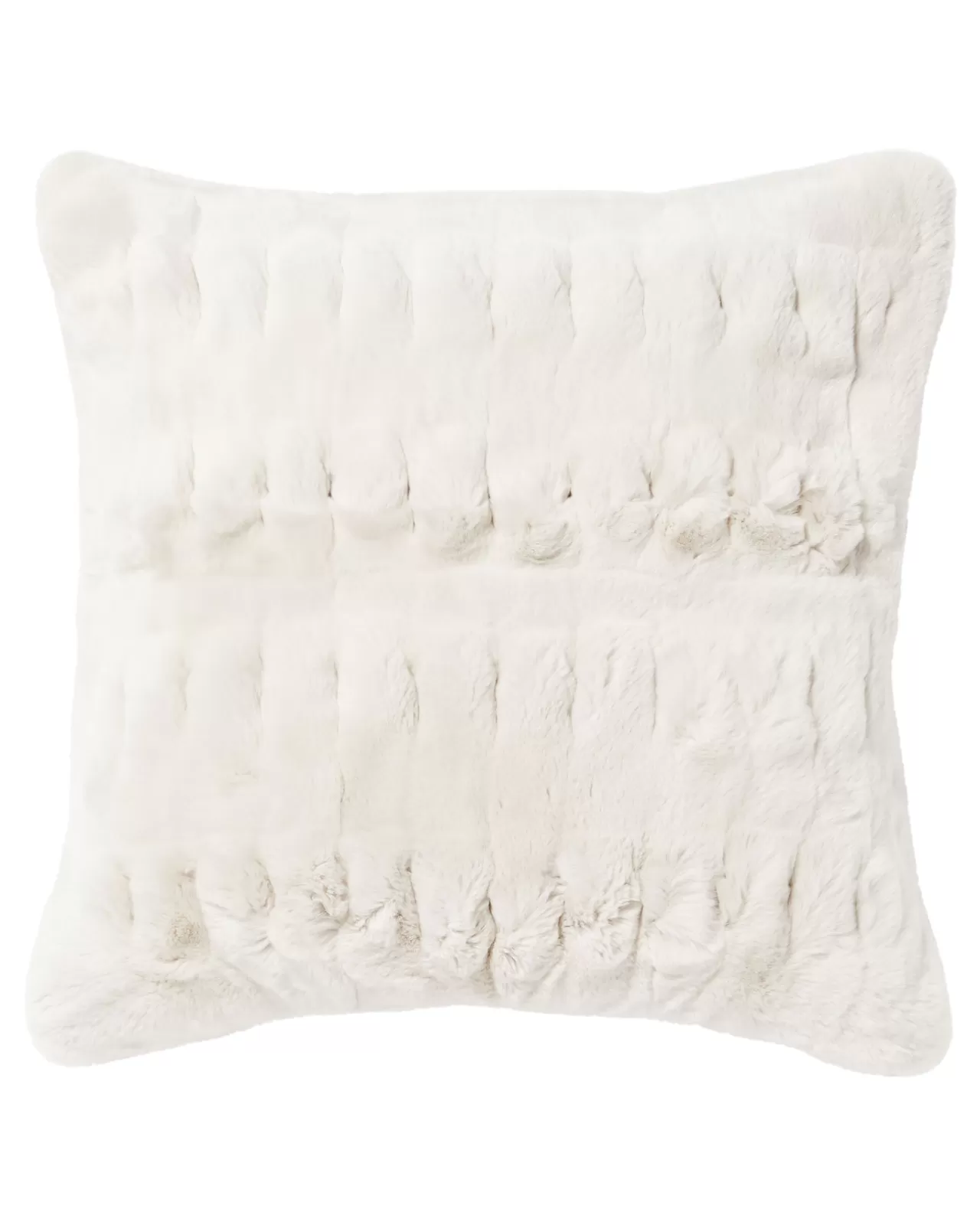 Women N.Peal Homeware | Chunky Ribbed Cushion With Fur