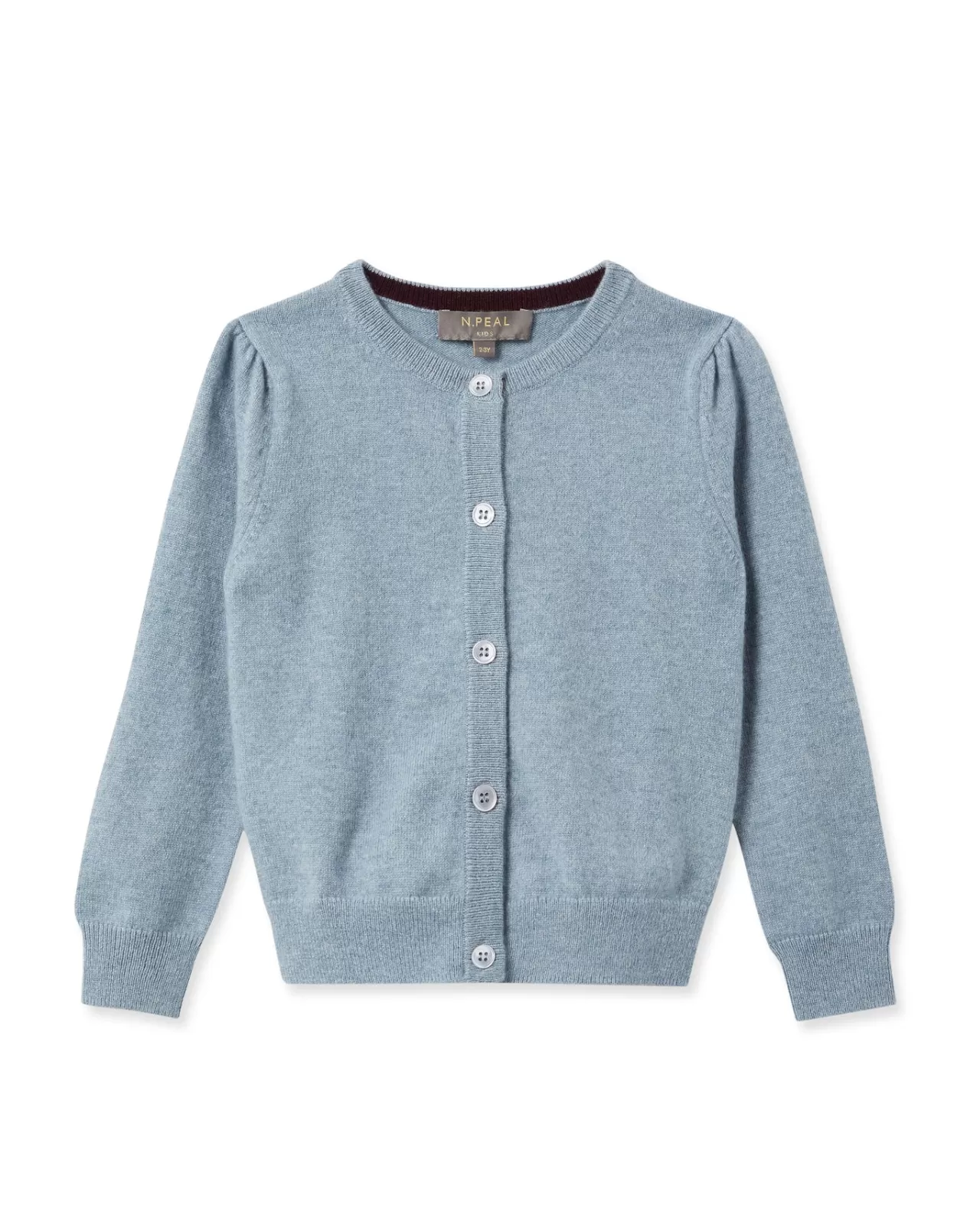 Children N.Peal Girls | Girls Round Neck Cashmere Cardigan