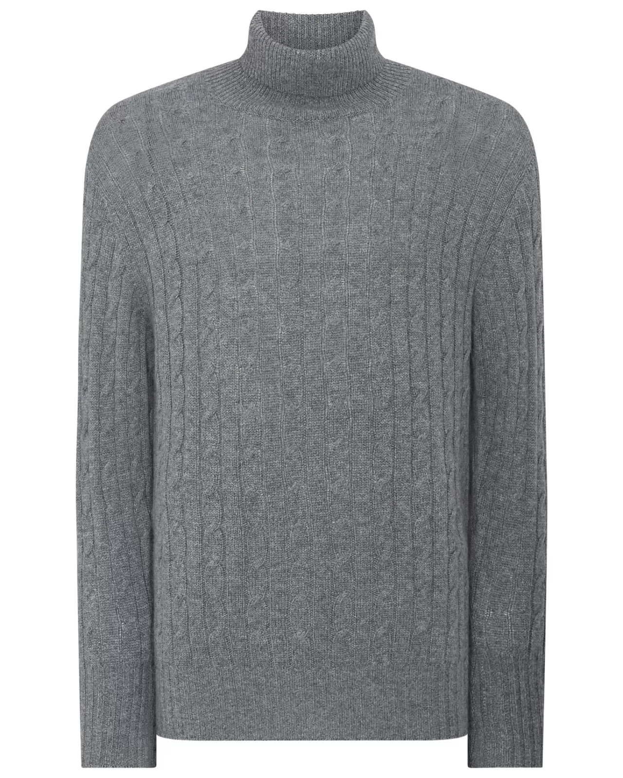 Men N.Peal Roll Necks | Men'S Classic Cable Roll Neck Cashmere Jumper