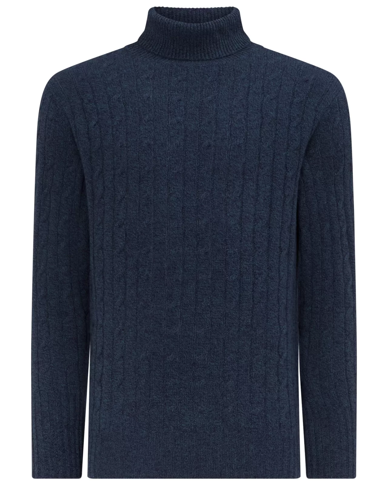 Men N.Peal Roll Necks | Men'S Classic Cable Roll Neck Cashmere Jumper