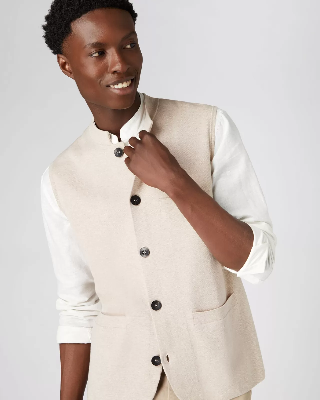 Men N.Peal Gilets & Waistcoats | Men'S Cotton Cashmere Waistcoat