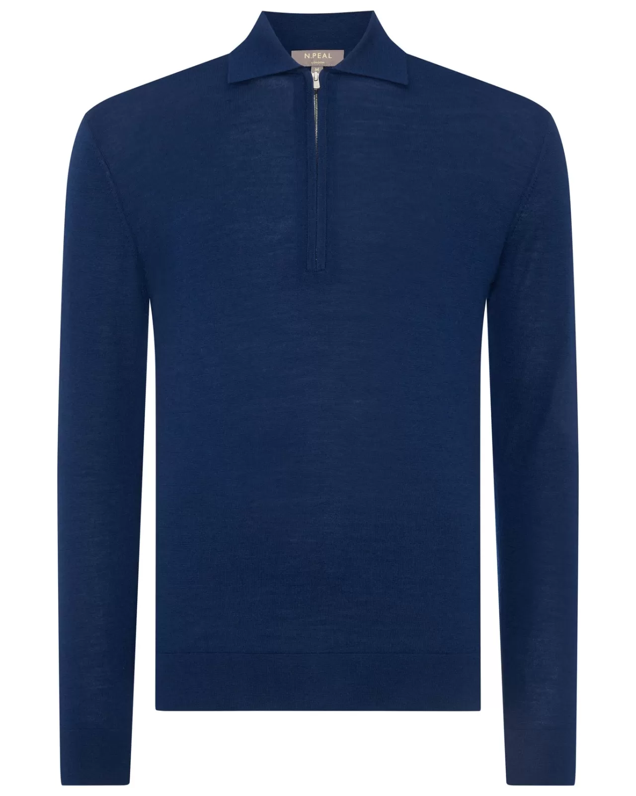 Men N.Peal Half & Full Zip Knitwear | Men'S Fine Gauge Cashmere Half Zip Shirt