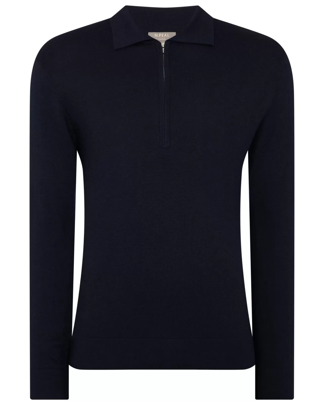 Men N.Peal Half & Full Zip Knitwear | Men'S Fine Gauge Cashmere Half Zip Shirt