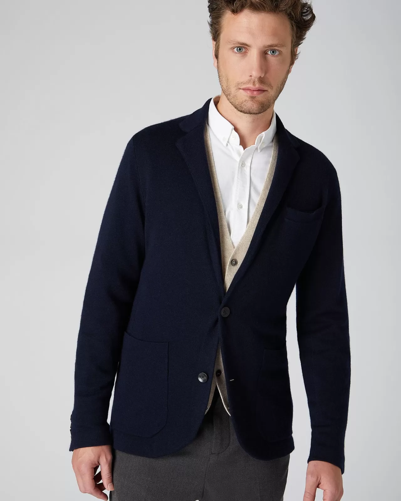 Men N.Peal Coats & Jackets | Men'S Fine Gauge Cashmere Milano Jacket