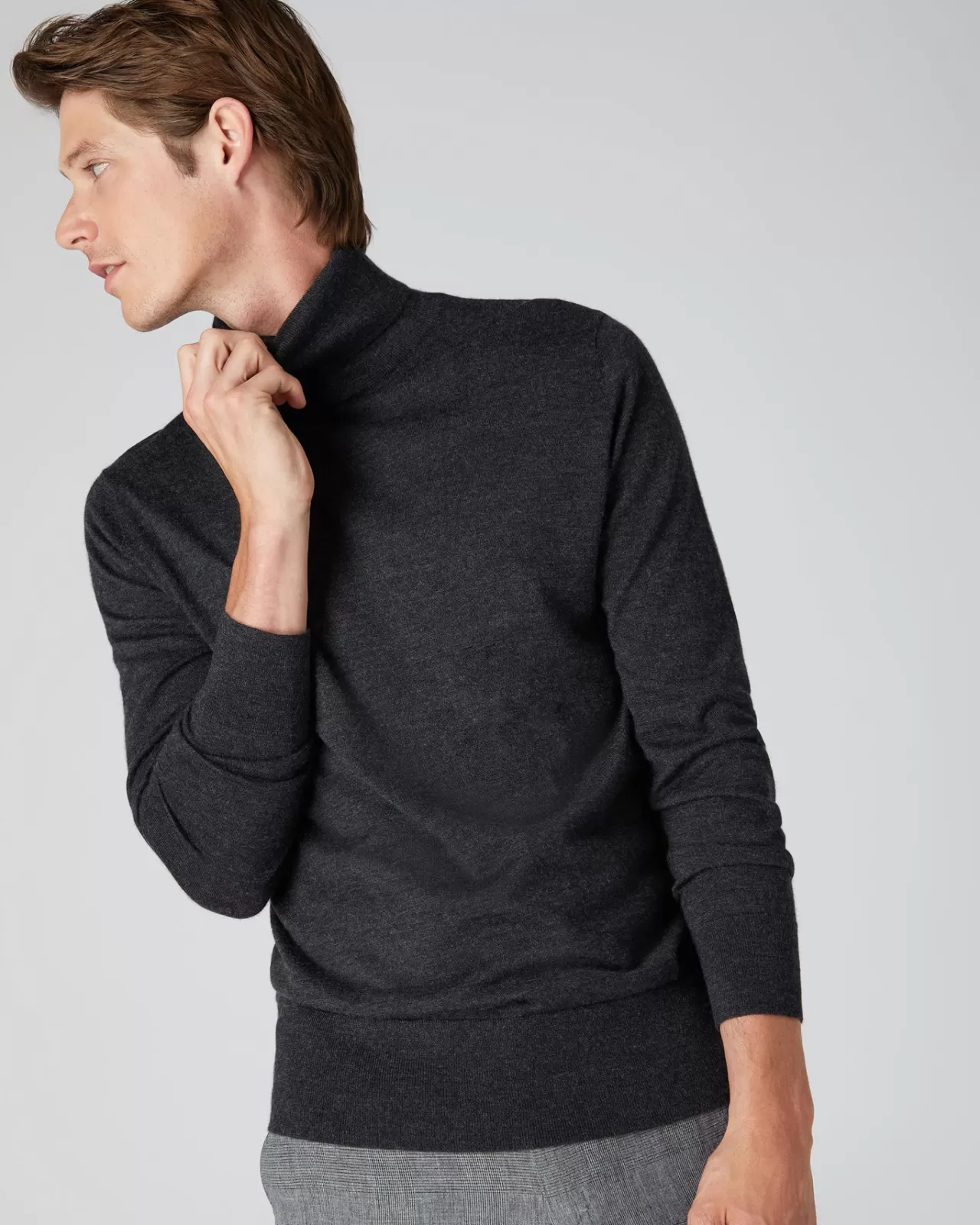 Men N.Peal Roll Necks | Men'S Fine Gauge Cashmere Roll Neck Jumper