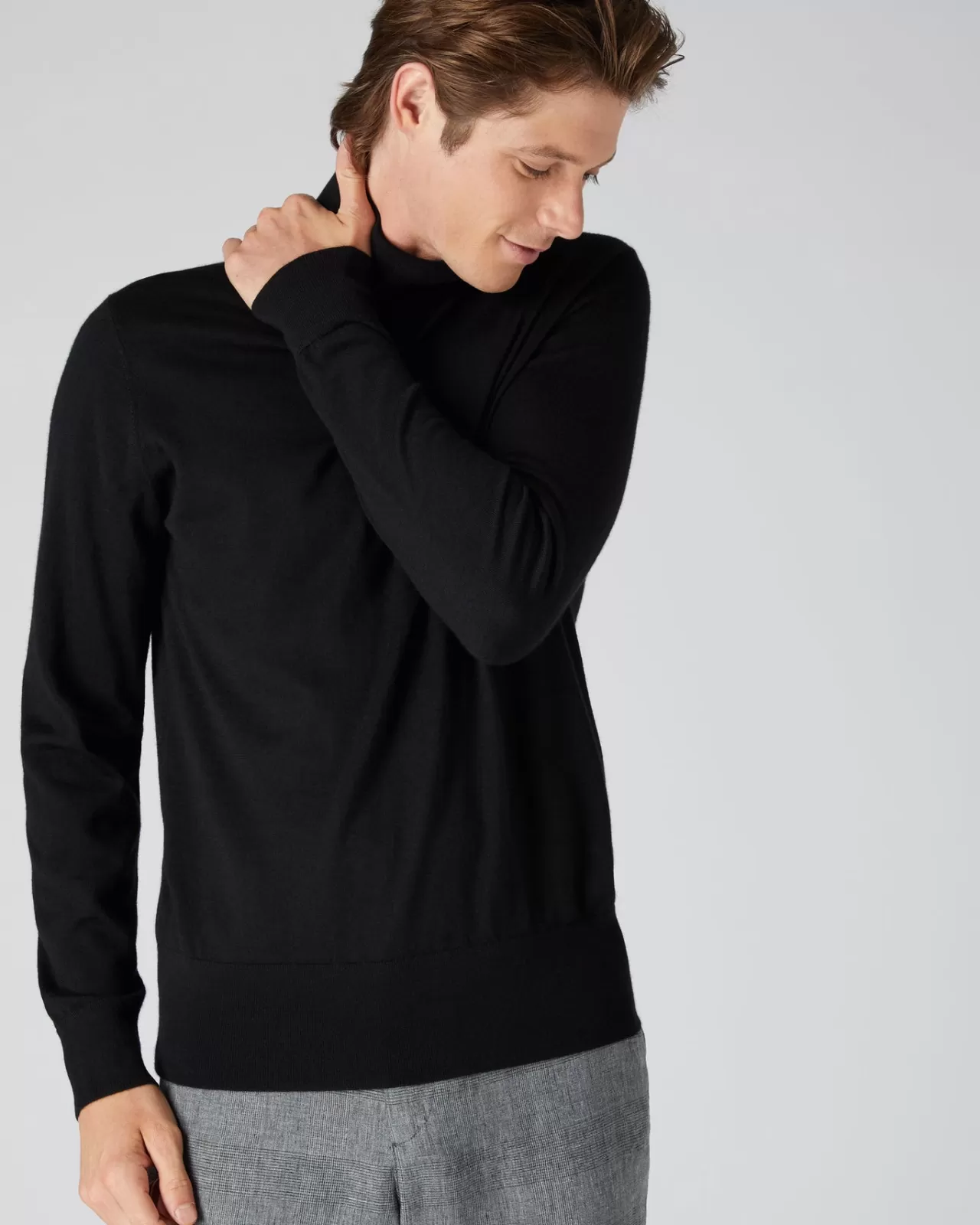 Men N.Peal Roll Necks | Men'S Fine Gauge Cashmere Roll Neck Jumper