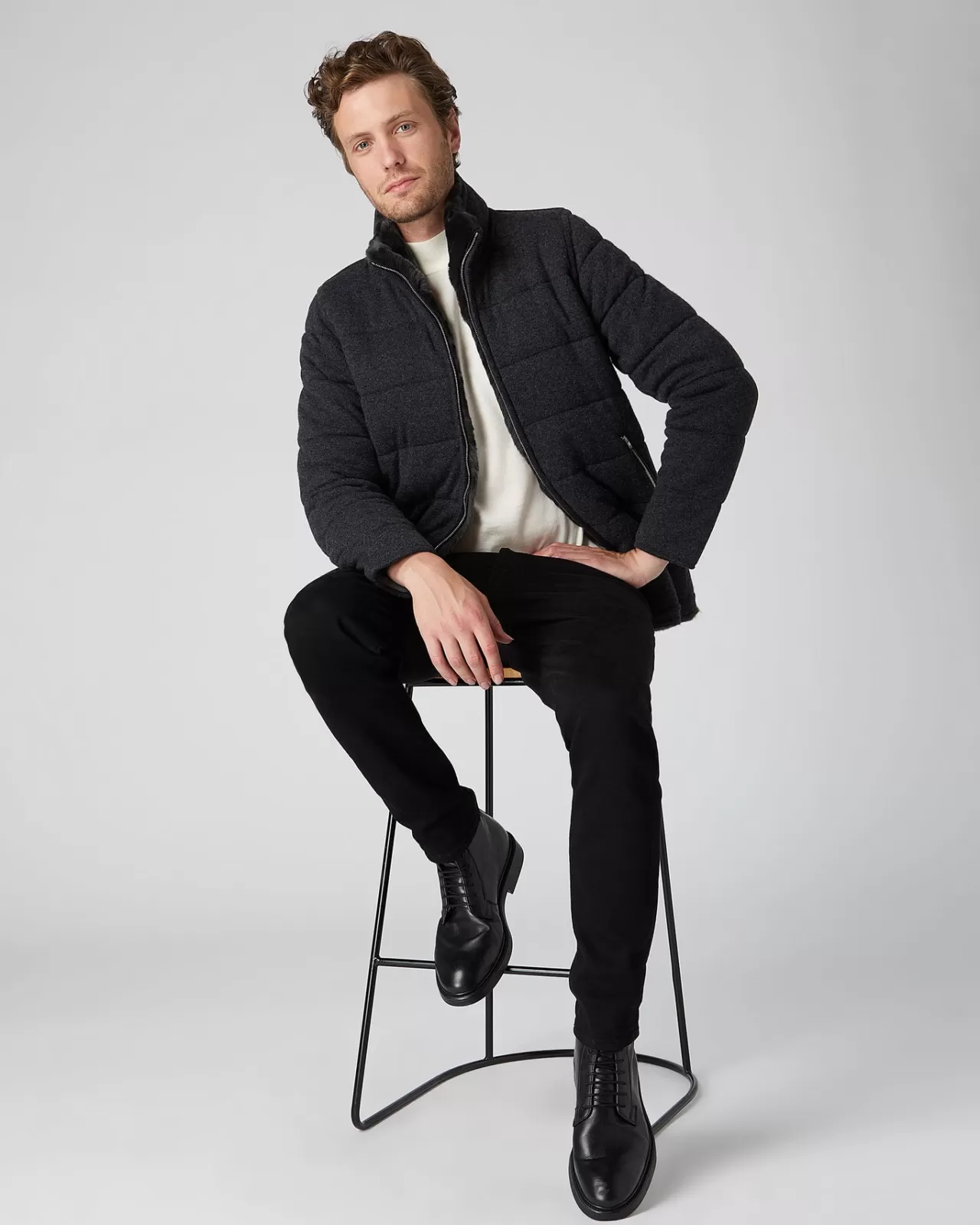 mens_fur_lined_quilted_jacket_2.webp Men N.Peal Coats & Jackets | Men'S Fur Lined Quilted Jacket