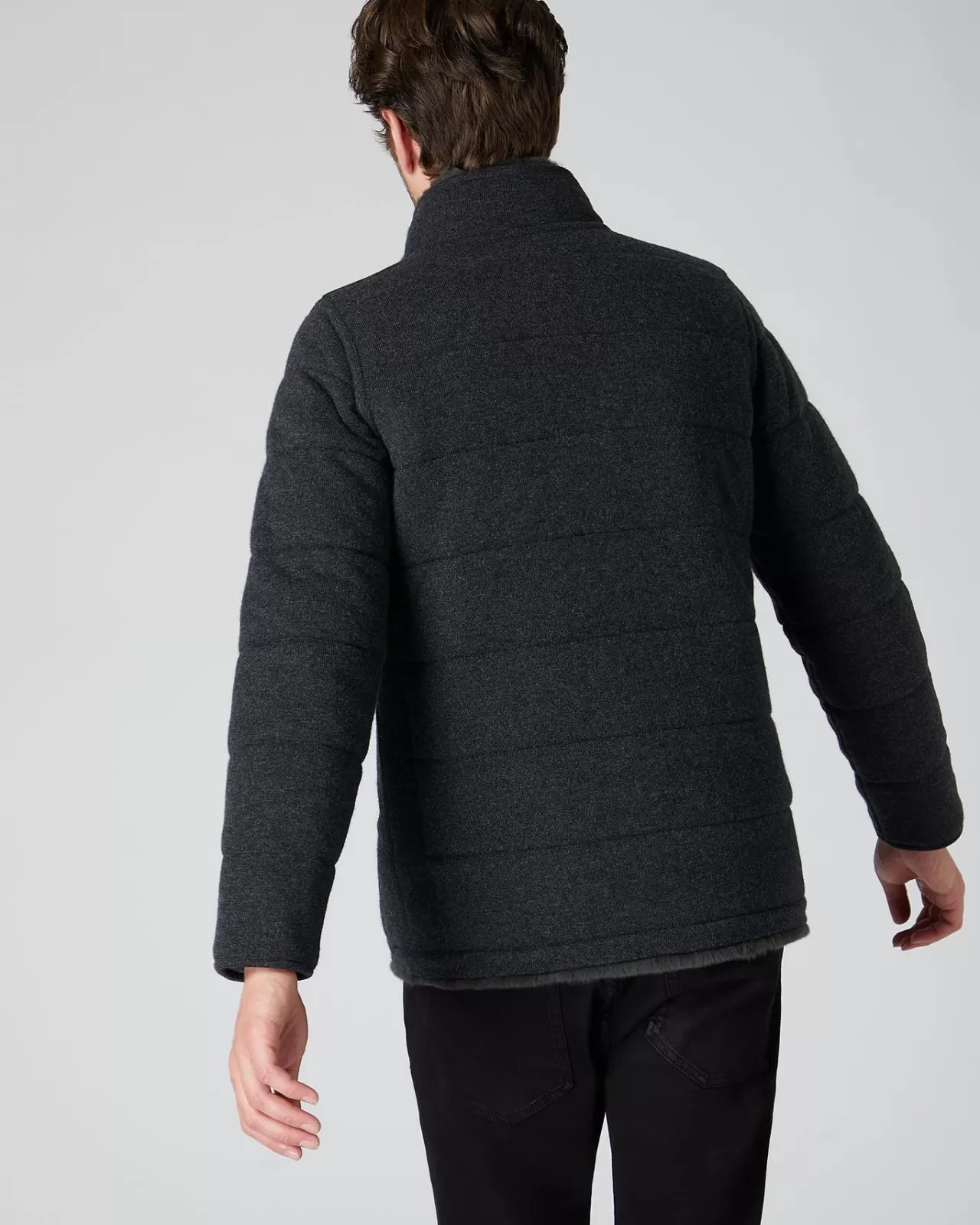 mens_fur_lined_quilted_jacket_3.webp Men N.Peal Coats & Jackets | Men'S Fur Lined Quilted Jacket
