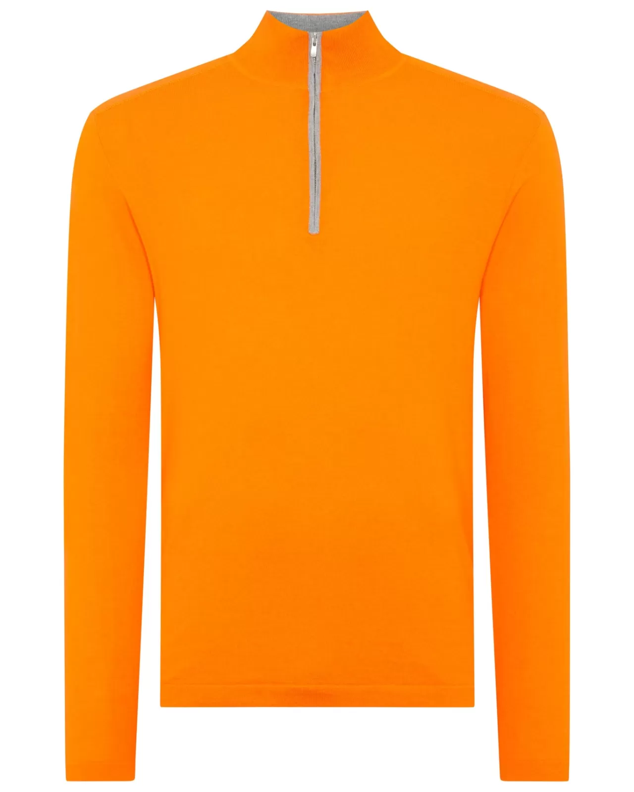 Men N.Peal Half & Full Zip Knitwear | Men'S Half Zip Cotton Cashmere Jumper