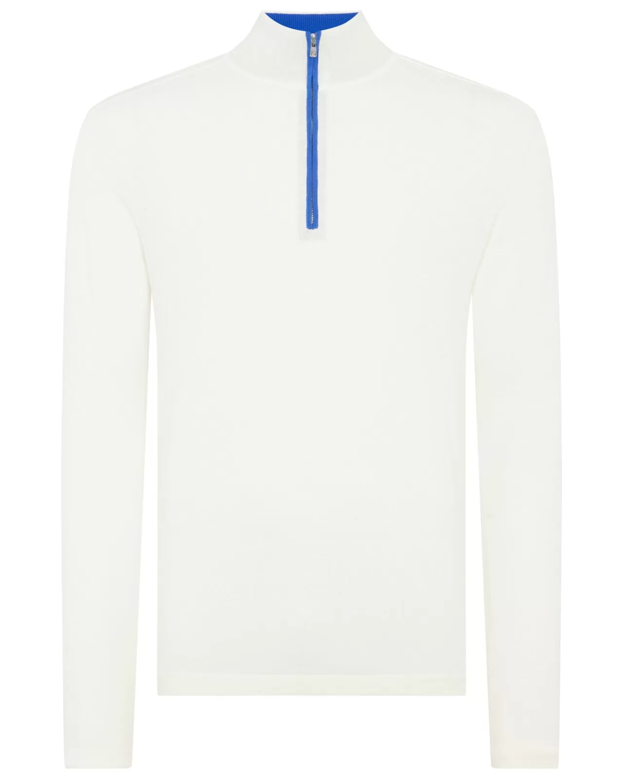 Men N.Peal Half & Full Zip Knitwear | Men'S Half Zip Cotton Cashmere Jumper