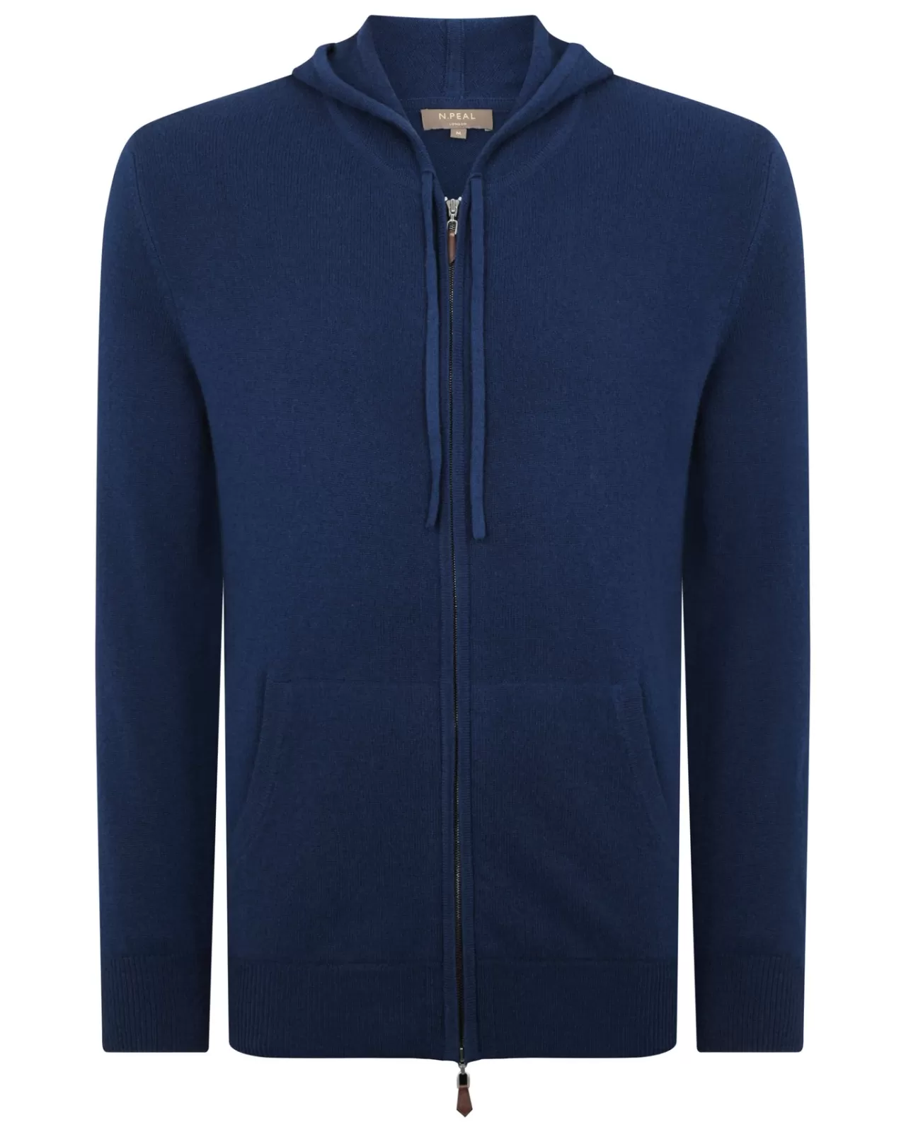 Men N.Peal Cardigans | Men'S Hooded Zipped Cashmere Top