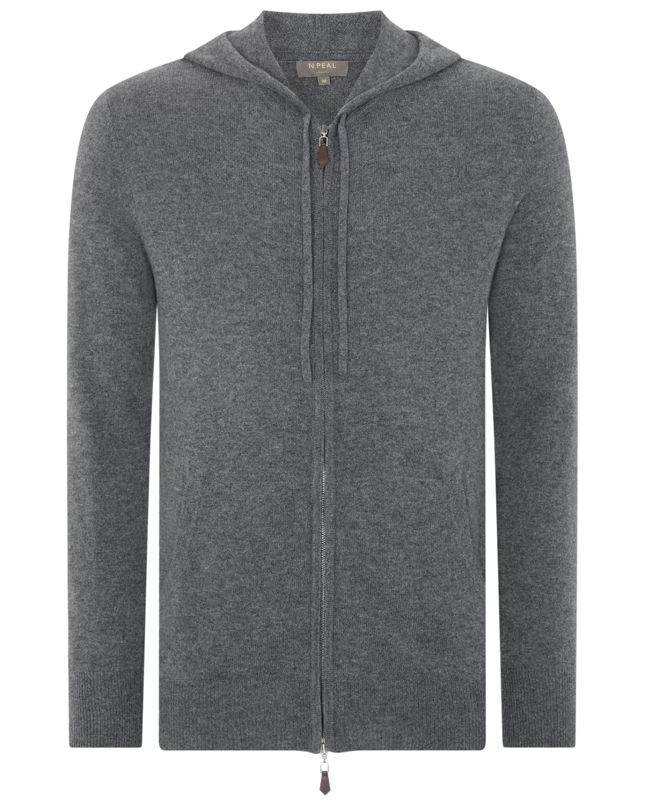 Men N.Peal Cardigans | Men'S Hooded Zipped Cashmere Top