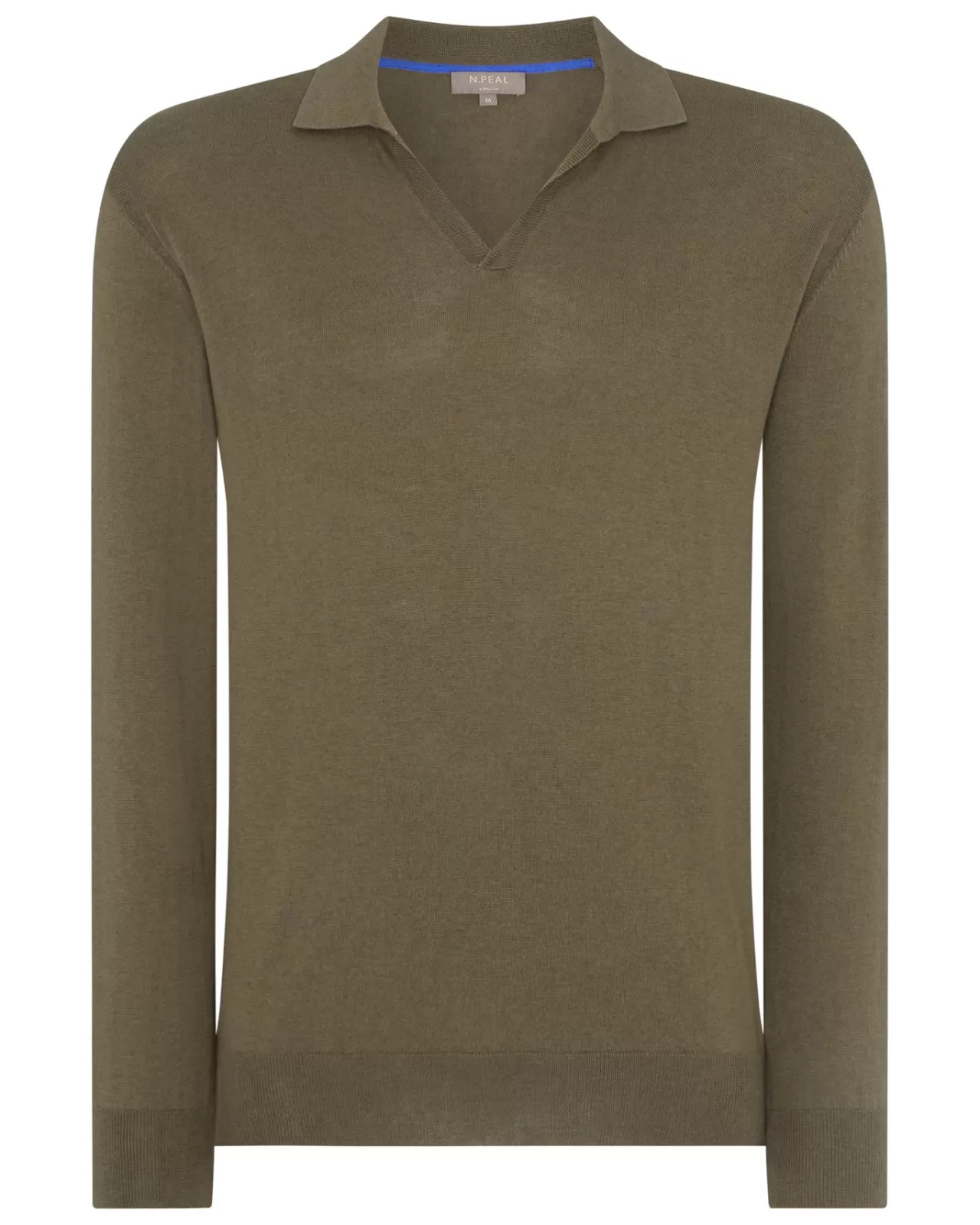 Men N.Peal Polos & T-Shirts | Men'S Polo Neck Cotton Cashmere Jumper