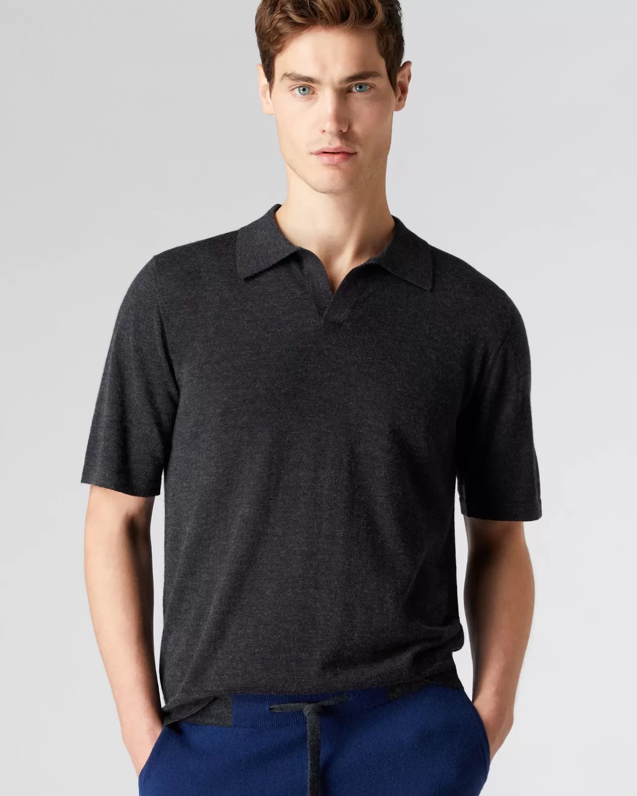 Men N.Peal Polos & T-Shirts | Men'S Relaxed Polo Cashmere T Shirt