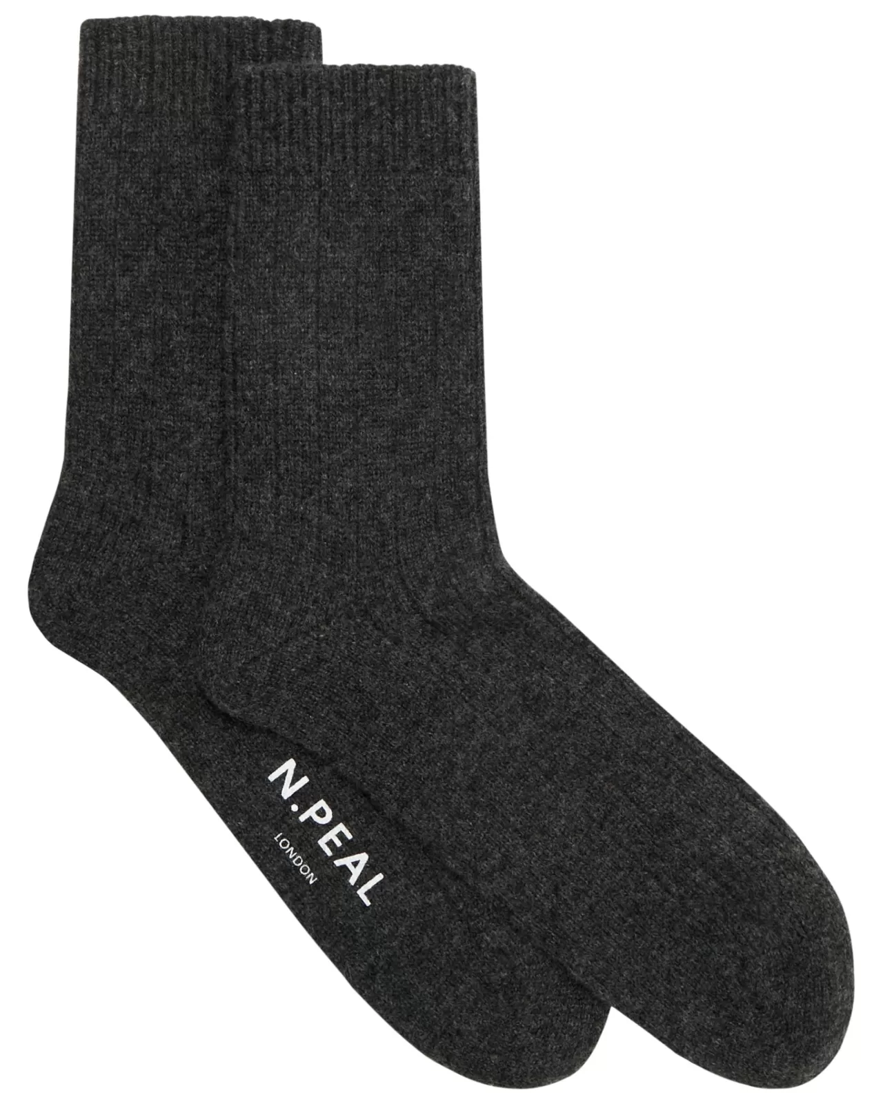 Men N.Peal Socks | Men'S Rib Cashmere House Socks