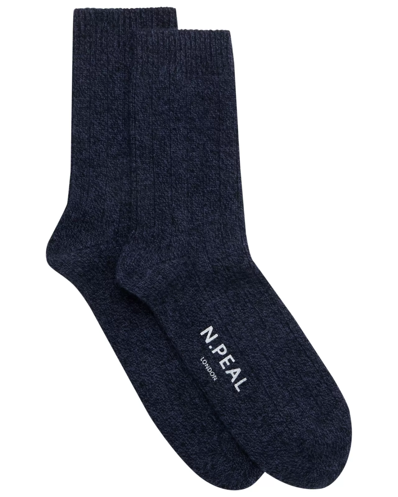 Men N.Peal Socks | Men'S Rib Cashmere House Socks