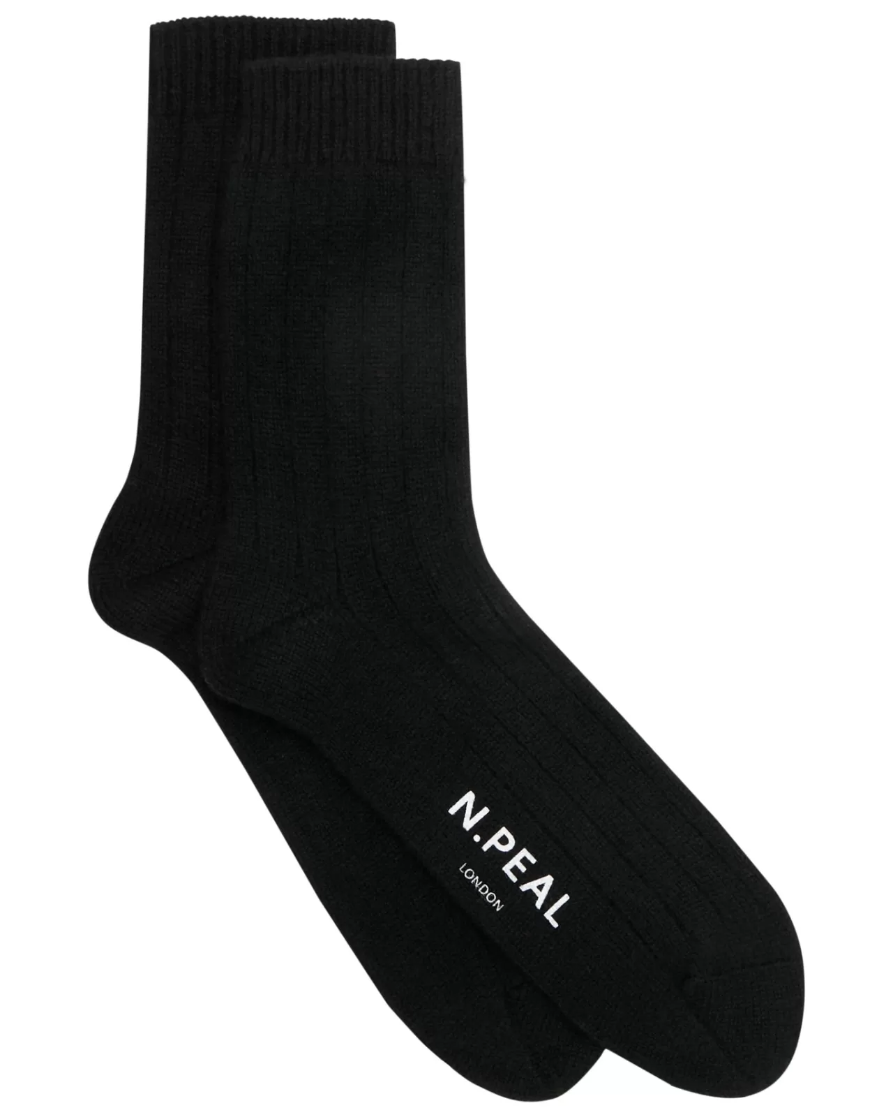 Men N.Peal Socks | Men'S Rib Cashmere House Socks