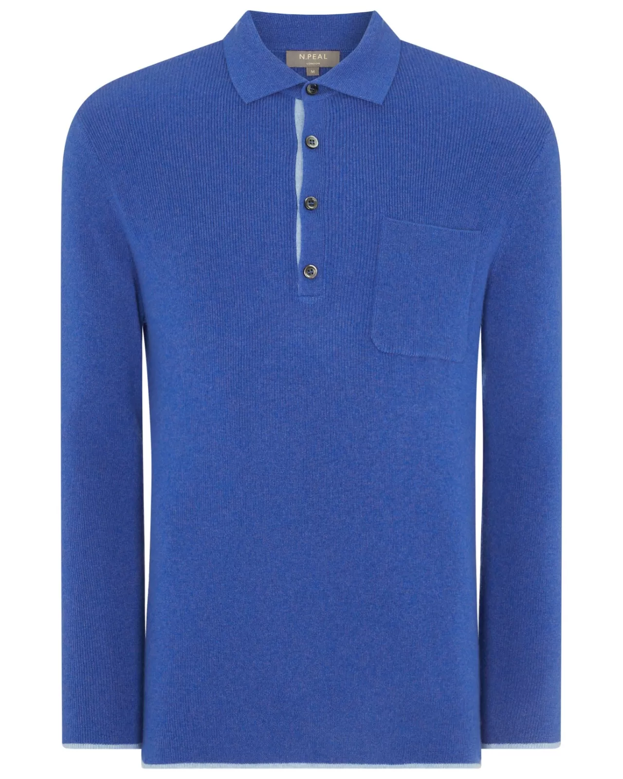 Men N.Peal Polos & T-Shirts | Men'S Ribbed Cashmere Polo Shirt