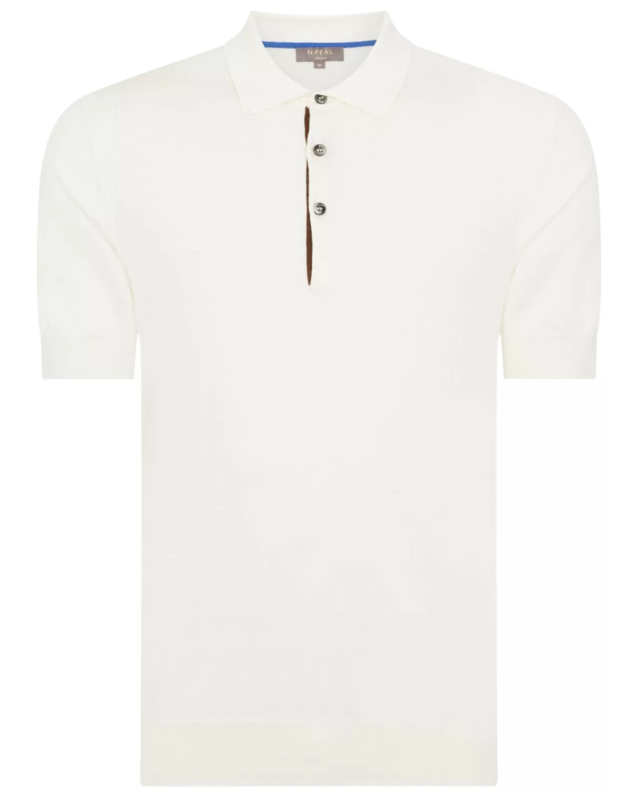 Men N.Peal Polos & T-Shirts | Men'S Short Sleeve Collared Cotton Cashmere Polo T Shirt