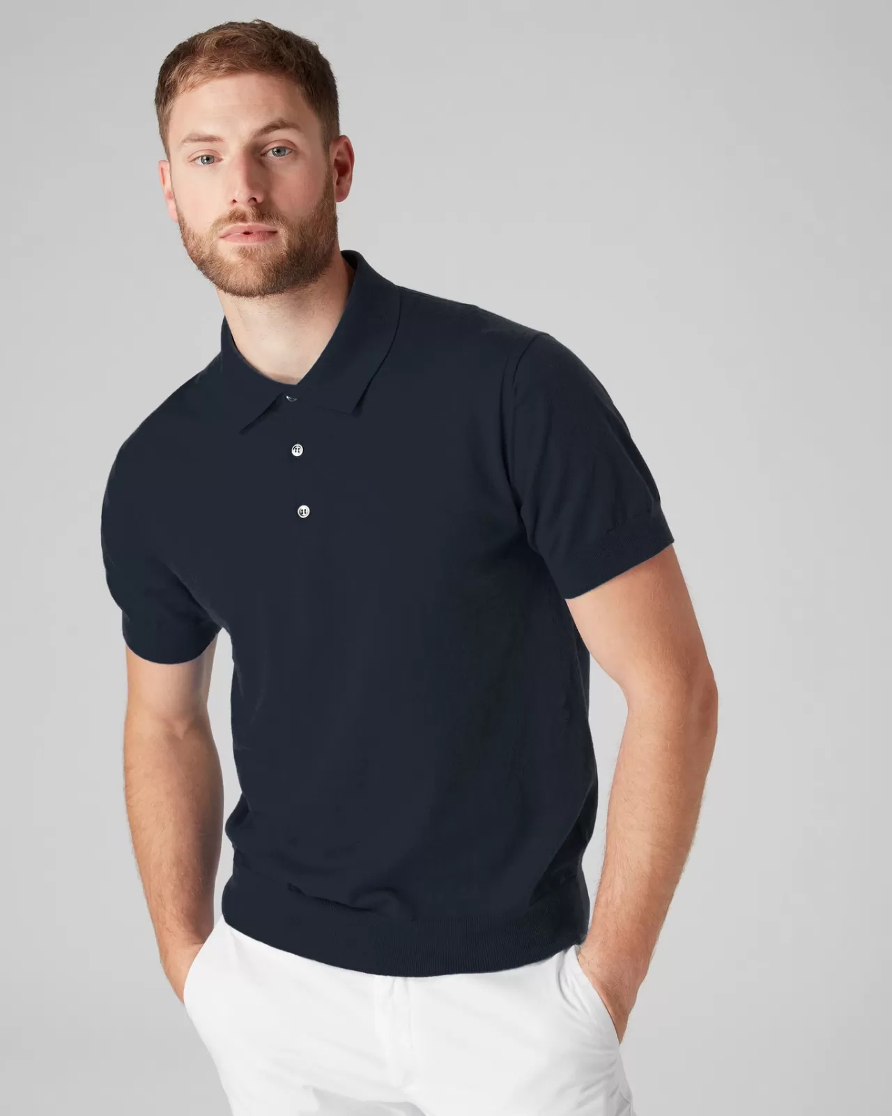 Men N.Peal Polos & T-Shirts | Men'S Short Sleeve Cotton Cashmere Collared Polo T Shirt
