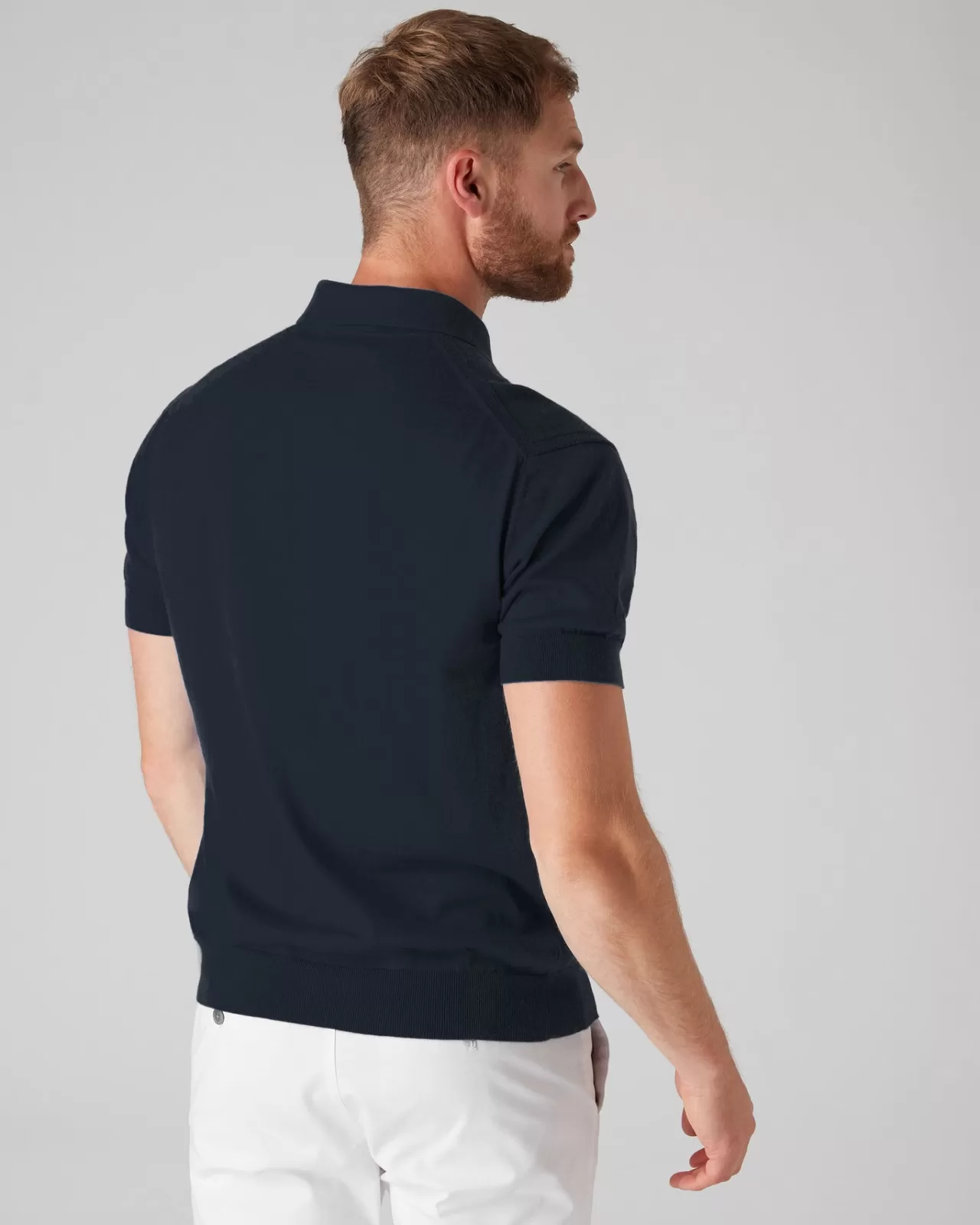 Men N.Peal Polos & T-Shirts | Men'S Short Sleeve Cotton Cashmere Collared Polo T Shirt