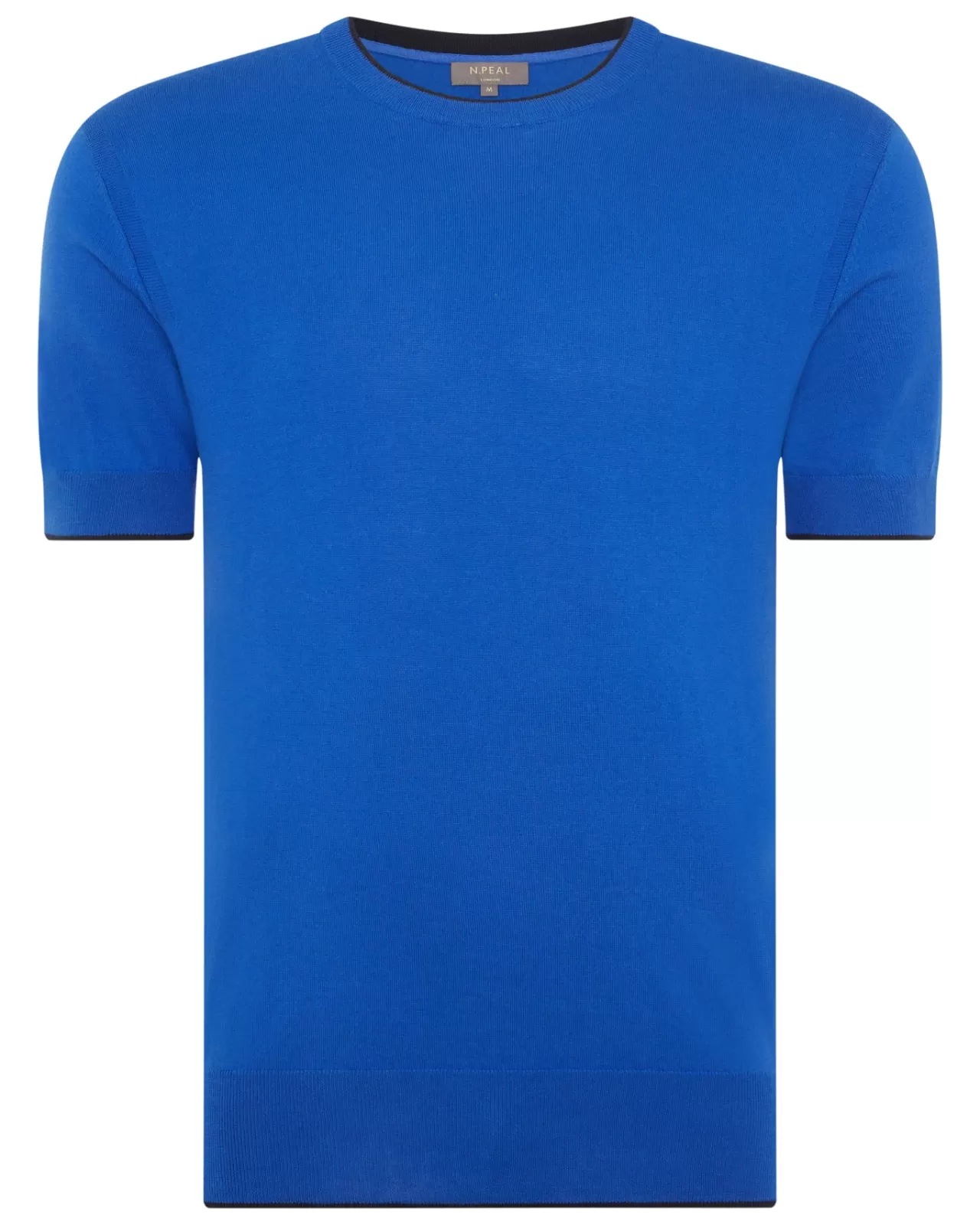 Men N.Peal Polos & T-Shirts | Men'S Short Sleeve Crew Neck Cotton Cashmere T Shirt