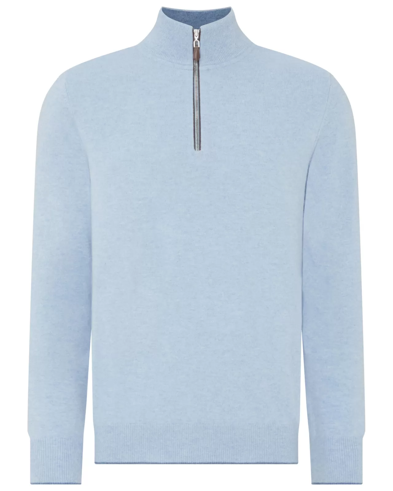 Men N.Peal Half & Full Zip Knitwear | Men'S The Carnaby Half Zip Cashmere Jumper