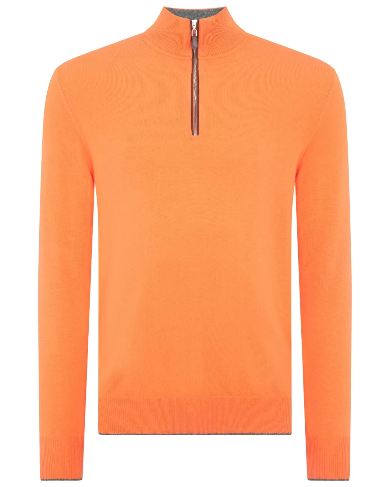 Men N.Peal Half & Full Zip Knitwear | Men'S The Carnaby Half Zip Cashmere Jumper