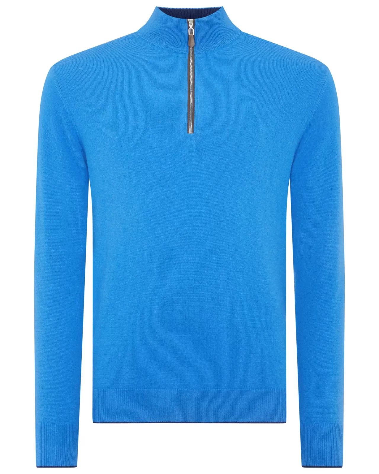 Men N.Peal Half & Full Zip Knitwear | Men'S The Carnaby Half Zip Cashmere Jumper