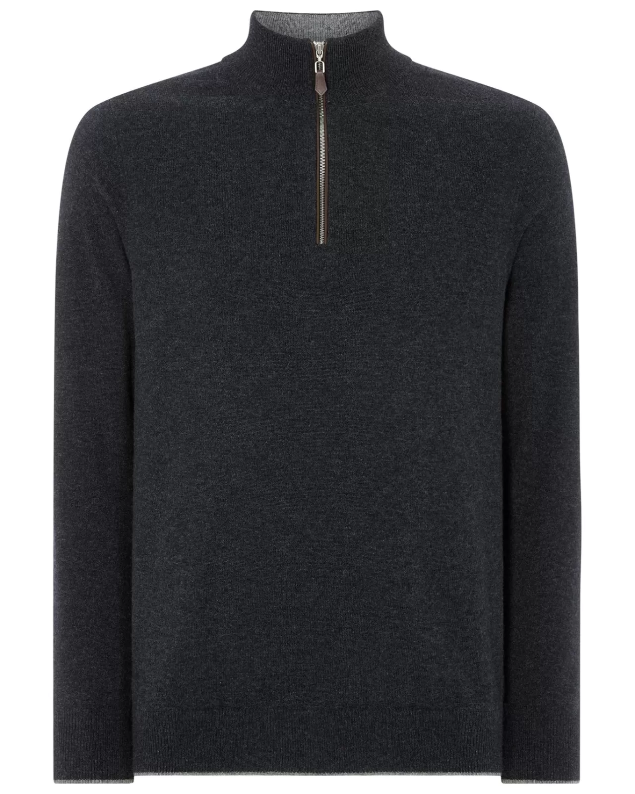 Men N.Peal Half & Full Zip Knitwear | Men'S The Carnaby Half Zip Cashmere Jumper