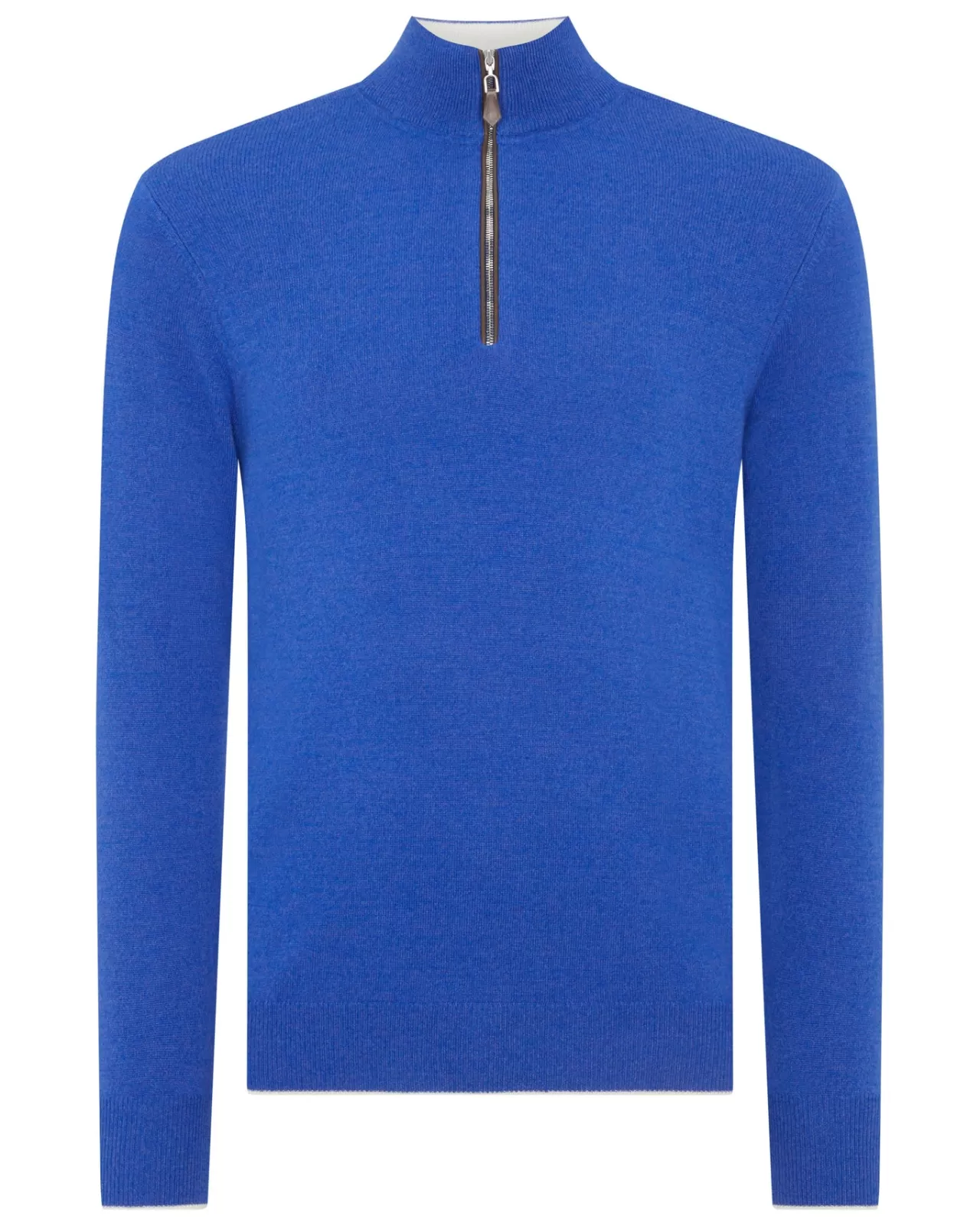 Men N.Peal Half & Full Zip Knitwear | Men'S The Carnaby Half Zip Cashmere Jumper