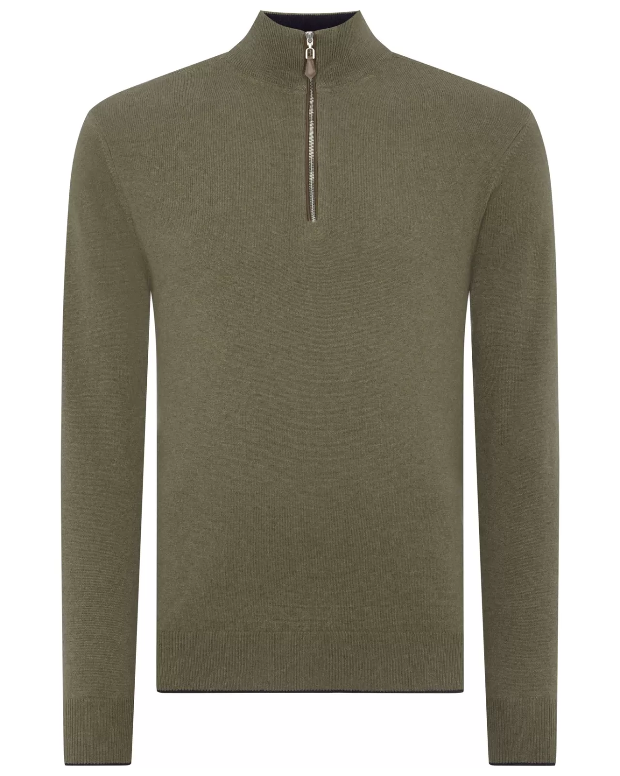 Men N.Peal Half & Full Zip Knitwear | Men'S The Carnaby Half Zip Cashmere Jumper