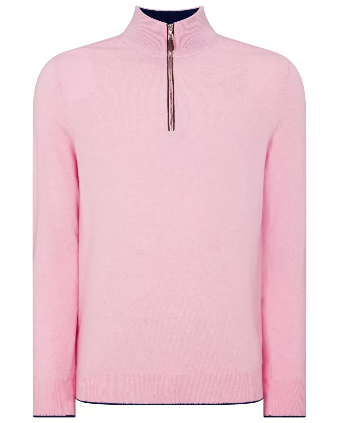 Men N.Peal Half & Full Zip Knitwear | Men'S The Carnaby Half Zip Cashmere Jumper