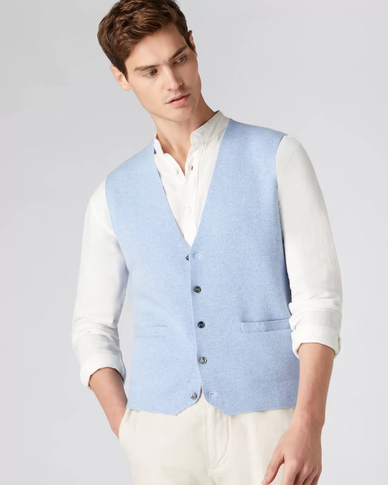 Men N.Peal Gilets & Waistcoats | Men'S The Chelsea Milano Cashmere Waistcoat