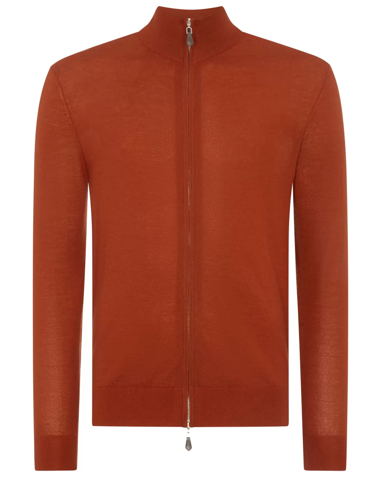 Men N.Peal Cardigans | Men'S The Hyde Fine Gauge Cashmere Zip Jumper