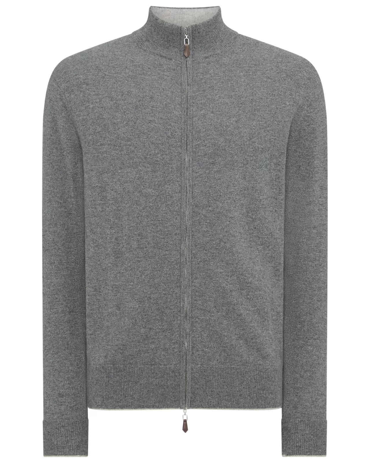 Men N.Peal Cardigans | Men'S The Knightsbridge Zip Cashmere Jumper