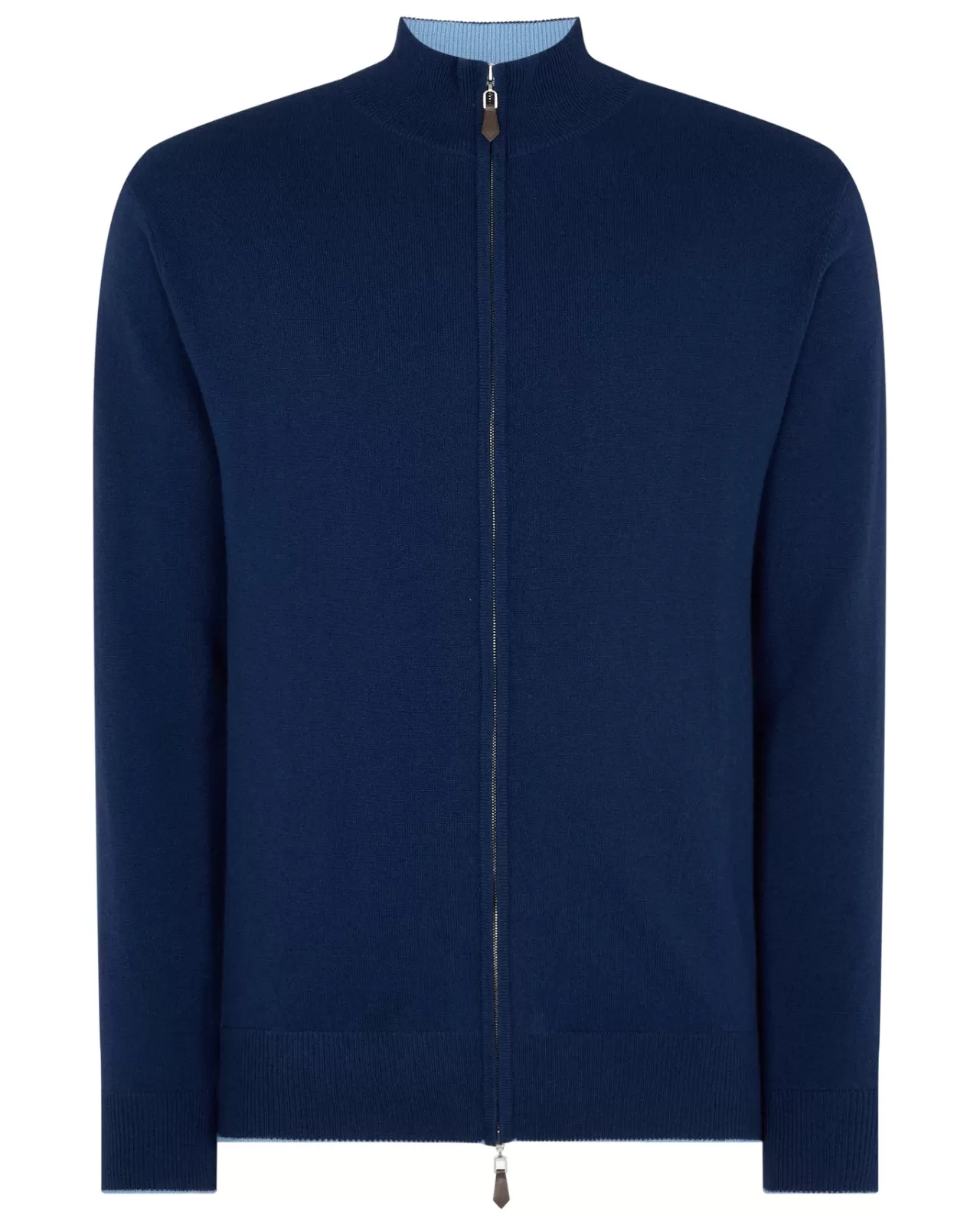 Men N.Peal Cardigans | Men'S The Knightsbridge Zip Cashmere Jumper