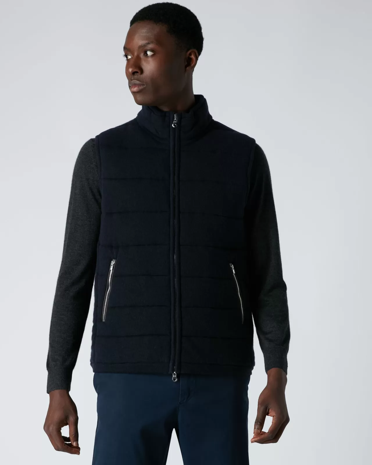 Men N.Peal Gilets & Waistcoats | Men'S The Mall Quilted Cashmere Gilet