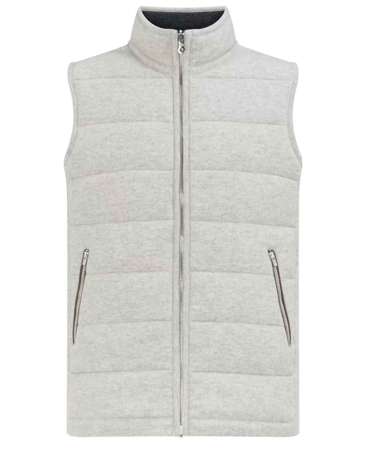 Men N.Peal Half & Full Zip Knitwear | Men'S The Mall Quilted Cashmere Gilet