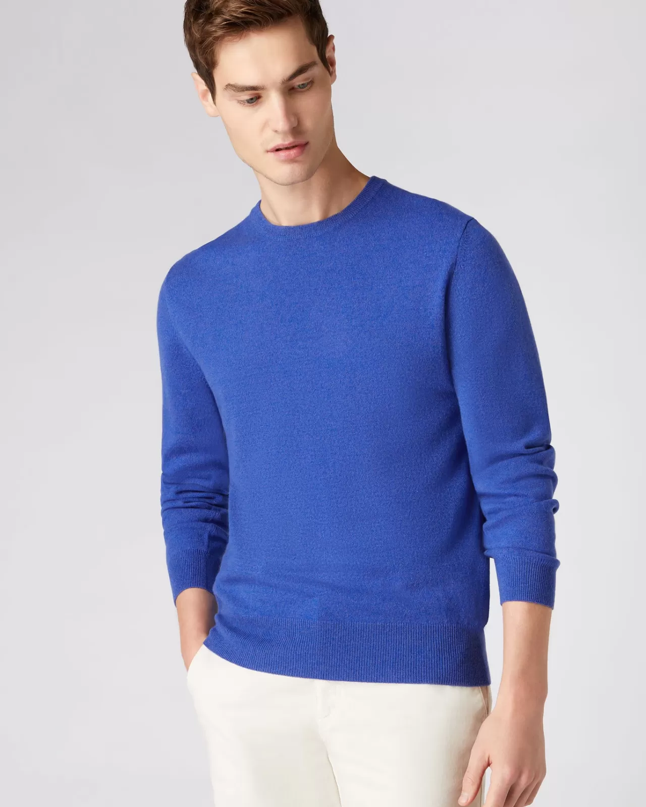 Men N.Peal Round Necks | Men'S The Oxford Round Neck Cashmere Jumper