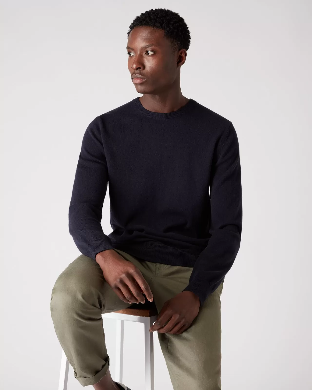 Men N.Peal Round Necks | Men'S The Oxford Round Neck Cashmere Jumper