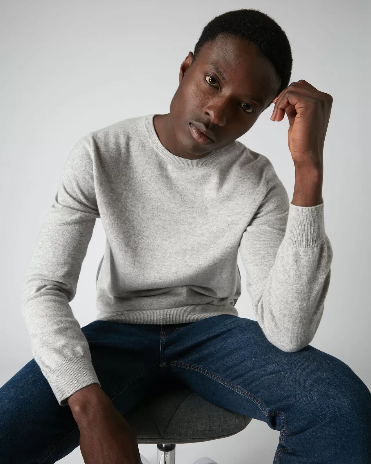 Men N.Peal Round Necks | Men'S The Oxford Round Neck Cashmere Jumper