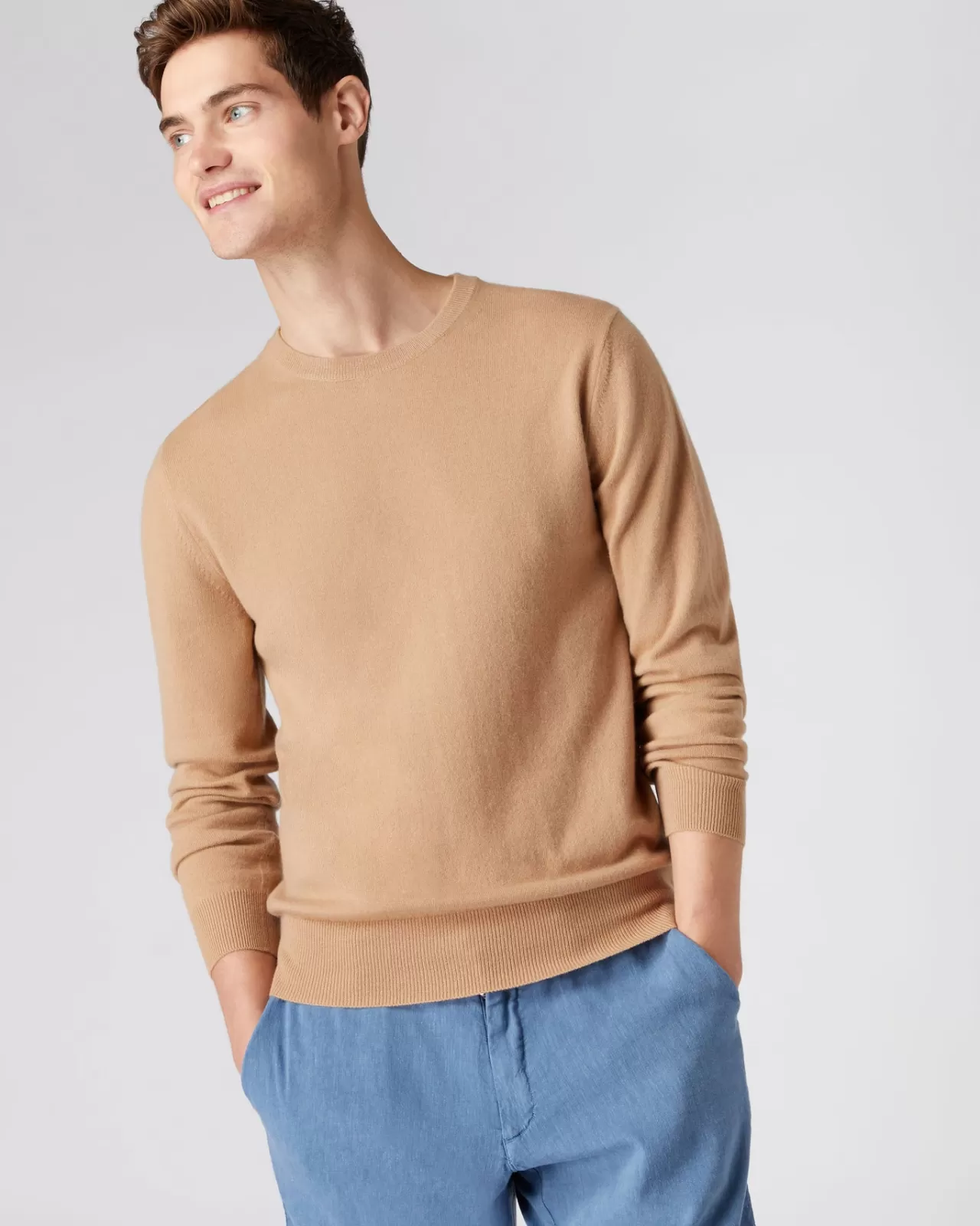 Men N.Peal Round Necks | Men'S The Oxford Round Neck Cashmere Jumper