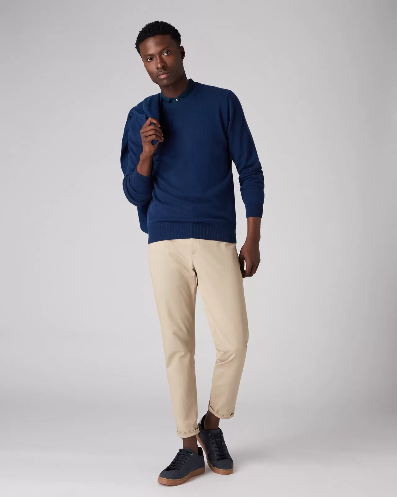 Men N.Peal Round Necks | Men'S The Oxford Round Neck Cashmere Jumper